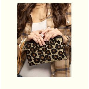Handmade Leopard Pattern Clutch